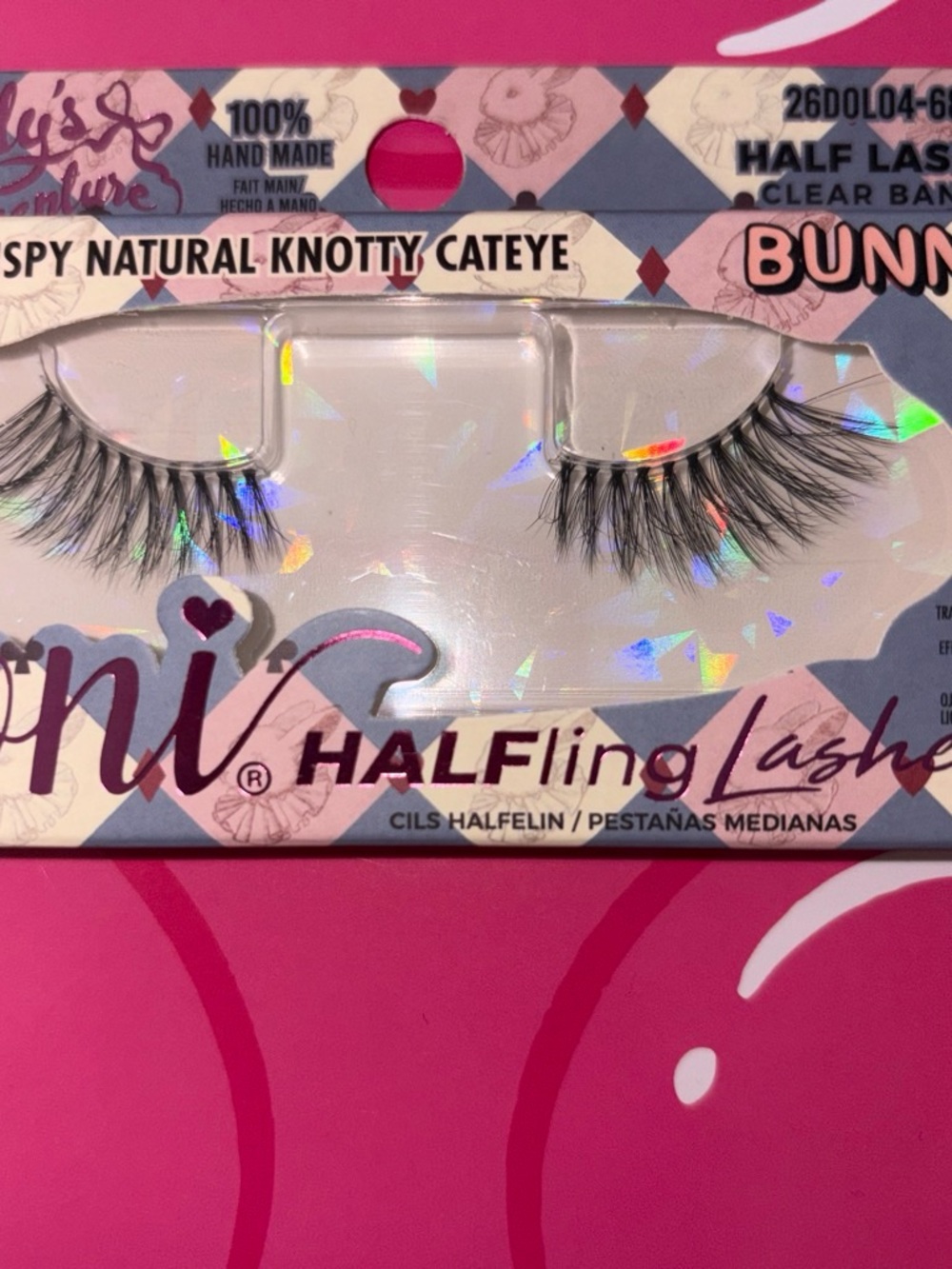 Ioni Bunny Half Fing Lashes - Black Knotty Cat Eye Half Lashes brand new